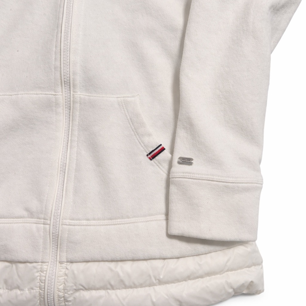 Tommy Hilfiger Sport Ivory Down Hybrid Zip Hoodie Jacket XL - Picture 5 of 5